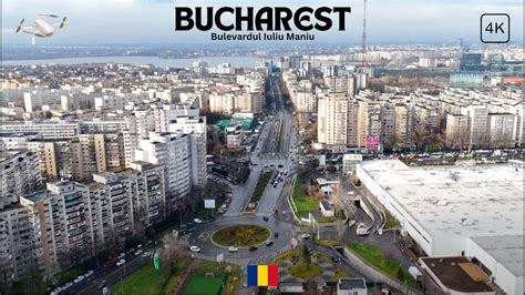 Bucharest Romania K Drone Footage Bulevardul Iuliu Maniu After