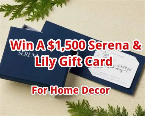 Serena Lily 2024 Giveaway Win A 1 500 Gift Card