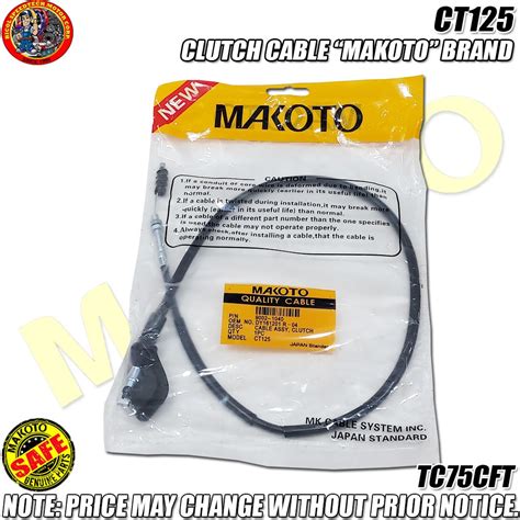 MAKOTO CT 125 CLUTCH CABLE TC75CFT Shopee Philippines