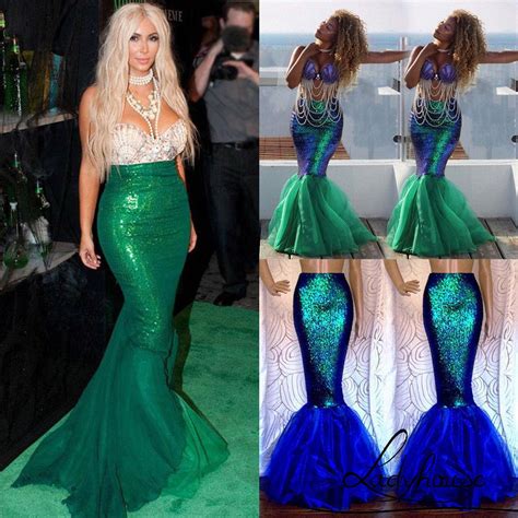Ldd Womens Mermaid Skirt Costume Lingerie Halloween Cosplay Fancy Sequins Long Tail Dress With