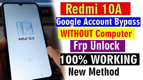 Redmi 10A Frp Bypass New Method Unlock Google Account Frp Bypass Miui