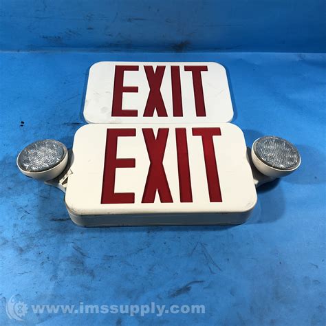 Emergi Lite Elxn R Ledr Combo Lighting Unit And Exit Sign Ims Supply