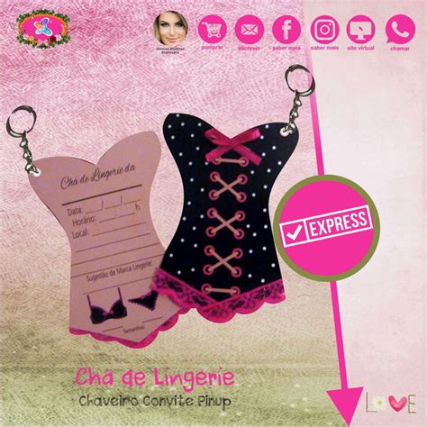 30 Chaveiros Chá de Lingerie Pin up Elo7 Produtos Especiais