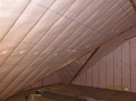 This Attic Was Insulated With 5 Inches Of Closed Cell Spray Foam On The