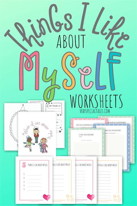 "Things I like about myself” Worksheets (Self-Esteem Worksheets for ...