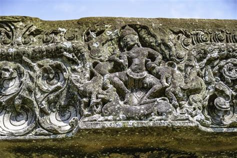 Ancient Sandstone Carvings In Prasat Hin Phimai Ancient Khmer Castle