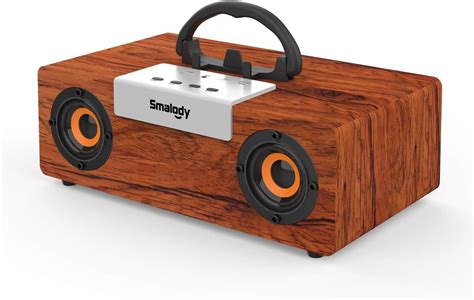 Smalody Haut Parleur Bluetooth en Bois Classiques Rétro sans Fil