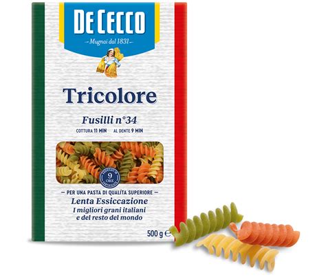 Tricolore Fusilli With Mint Italian Pasta De Cecco Recipes