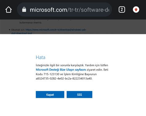 Microsoft sitesi Windows yüklerken hata veriyor Technopat Sosyal