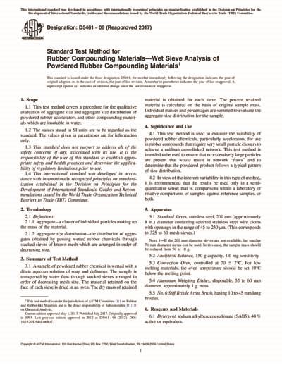 Astm D Standard Test Methods For Rubber Compounding Material Hot Sex