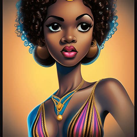 Preciosa Caricatura De Disney De Piel Oscura De Cleopatra En Sunset