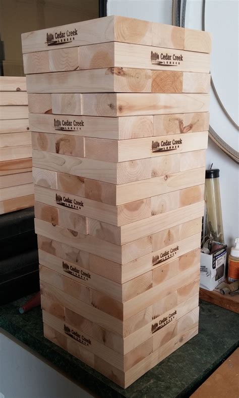 How To Make Your Own Jenga Set Life Size Jenga Diy Arts And Crafts