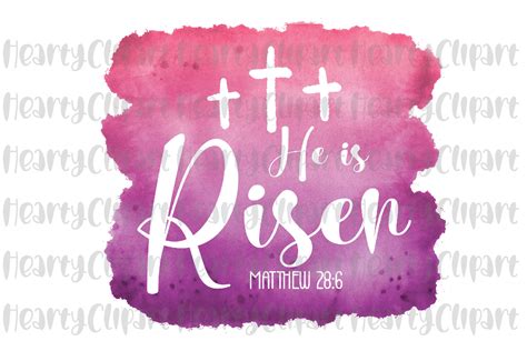 He is Risen Bible Verse PNG Design Graphic by HeartyClipart · Creative ...