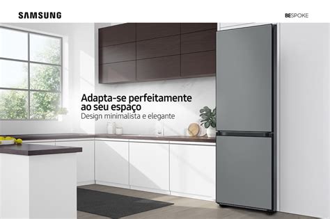 Refrigerador Samsung Bespoke Duplex Inverse L Acabamento Em