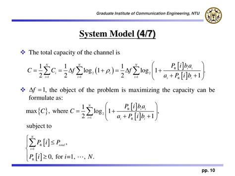 Ppt Lagrange And Water Filling Algorithm Powerpoint Presentation