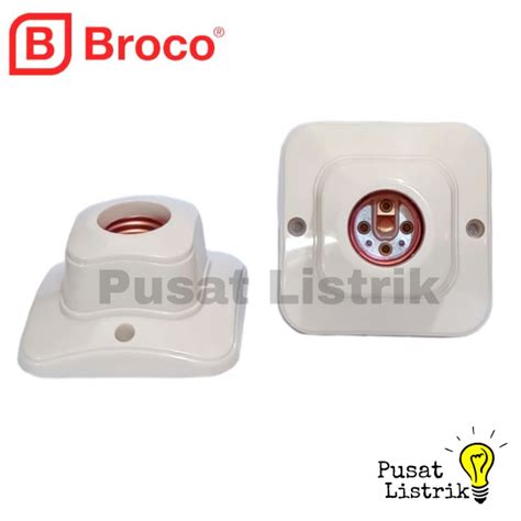 Jual Fitting Plafon Oval Cream 1211 Broco Rumah Lampu Oval Broco