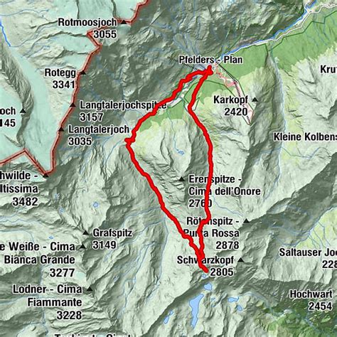 Pfelders Spronser Seen Rundtour BERGFEX Pohodništvo Turneja