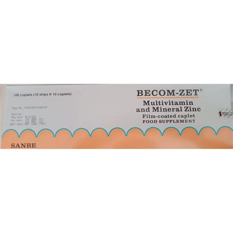 Becom Zet Strip Becom Zet Multivitamin Mineral Vitamin C E Dan Zinc