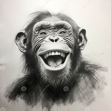 Chimp Drawings: Laughing Portraits in Tanbi Kei Style with ...