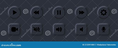 Play Pause Stop Record Forward Rewind Previous Next Buttons Icon