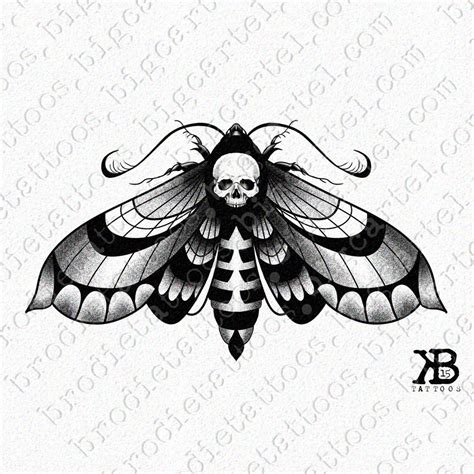 Traditional Black Dead Head Moth Tattoo Design Pinterest Design Talk