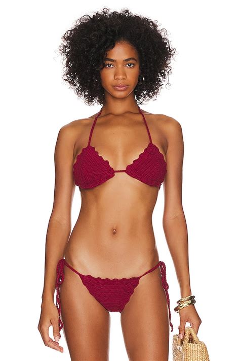 Frankies Bikinis Chloe Bikini Top In Ruby Revolve