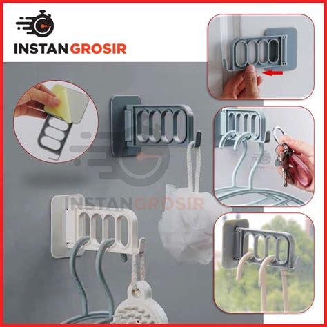 Jual Hook Hanger Lubang Kail Serbaguna Bisa Gantung Kunci Tempel