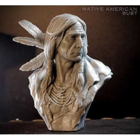 Native American Bust Stl D Print Files