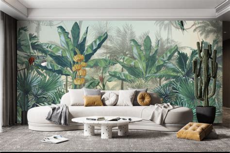 Tropical Forest Wall Murals Déco Wallpaper