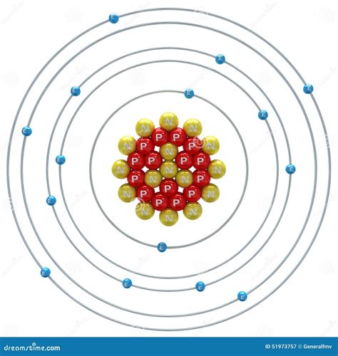 Phosphorus Atom on a White Background Stock Illustration - Illustration ...