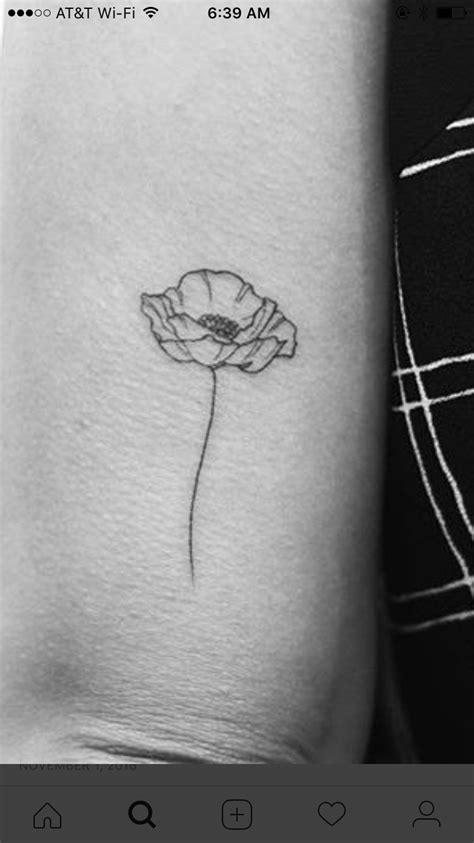 Poppy Tattoo Black And White