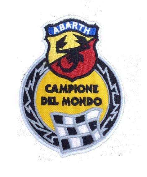 Embroidered Badge Patch Sew On Mmx Mm Abarth Campione