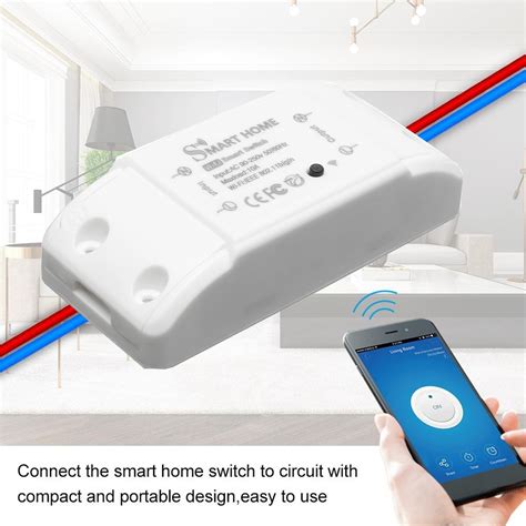 WiFi Smart Switch 10A/2200W Wireless Remote Switch Timer APP Control ...