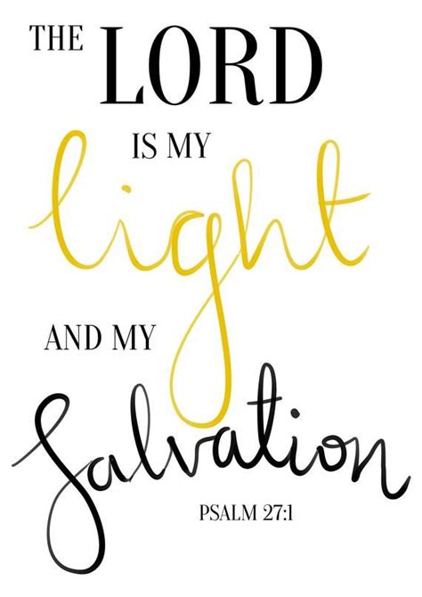 Psalm 27 Calligraphy Bible Verse Quotes