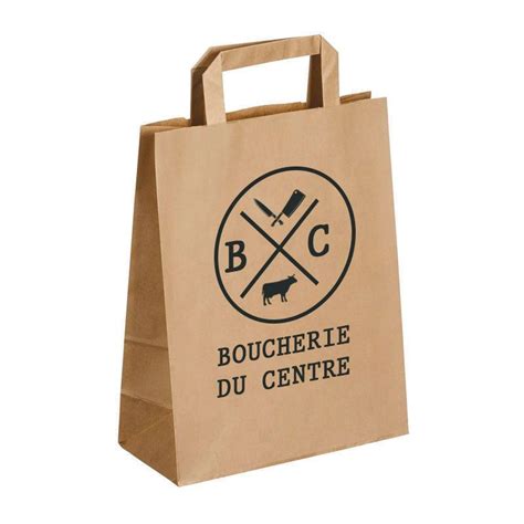 Sac traiteur papier personnalisable en kraft brun Proébo Alimentaire