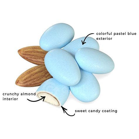 Cambie Jordan Almonds Pastel Blue Candy Almonds In Assorted Colors