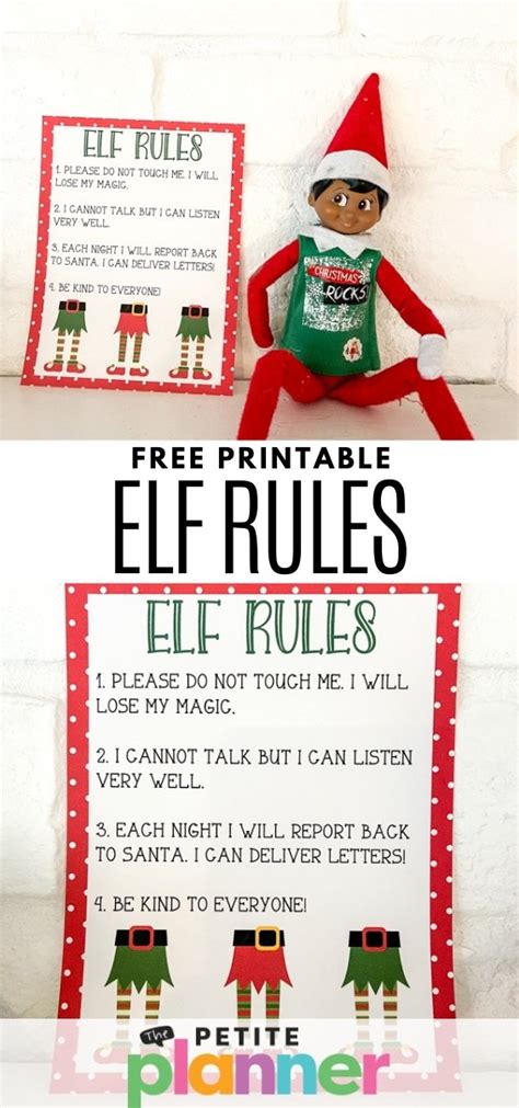 Elf Rules Printable