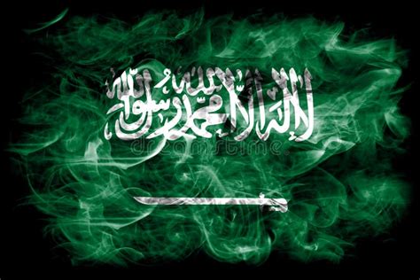 Saudi Arabia Smoke Flag on a Black Background Stock Illustration - Illustration of banner ...