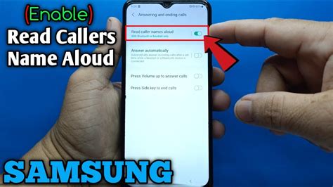 How To Enable Read Caller Names Aloud On Samsung Galaxy A Youtube