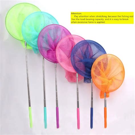 Wholesale 10 Kinds Of Colourful Telescopic Kids Fishing Net For Kids