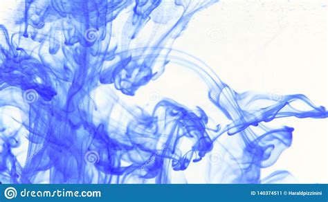 Blue Ink That Enters The Water Forming Animated Textures Footage Ideal