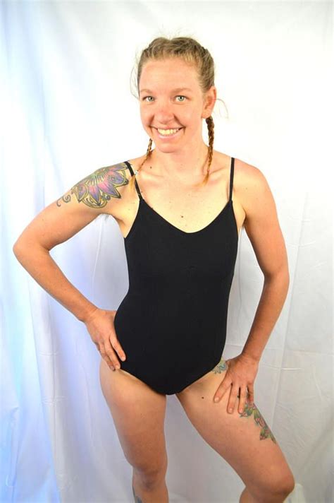 Vintage 1980s 90s Basic Black Strappy Spandex Leotard Bodysuit Spandex