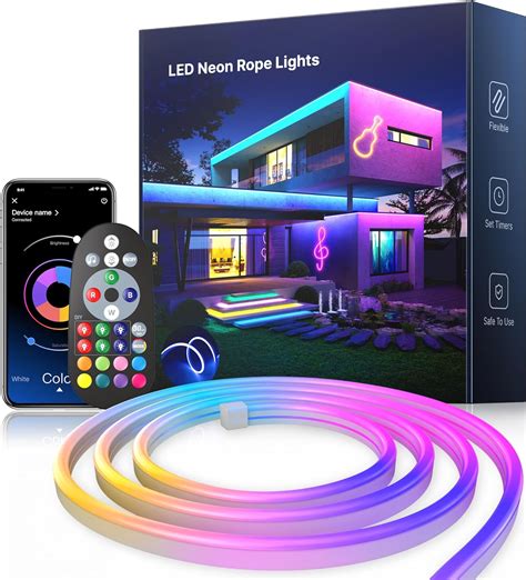 Mexllex Ruban Led N On M Rgb Ip Tanche Led Chambre Bande Led De