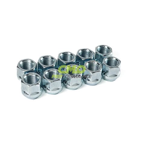 10 X OPEN END BULGE ACORN WHEEL LUG NUTS 14X1 5 ZINC FINISH HEX 19mm EBay