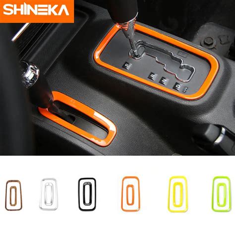 Shineka Interior Mouldings Gear Size Shift Knob Panel Decoration Trim