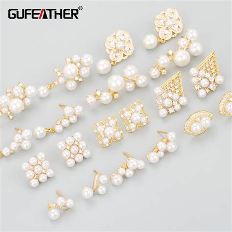 GUFEATHER MB48 Jewelry Accessories Nickel Free 18k Gold Plated Copper