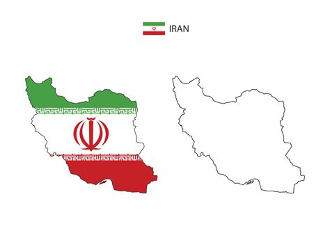 Iran Map City Vector Divided By Outline Simplicity Style Have 2