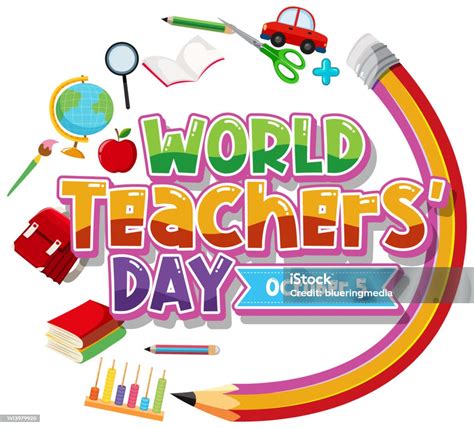 World Teachers Day Logo Banner Design Stock Illustration - Download ...