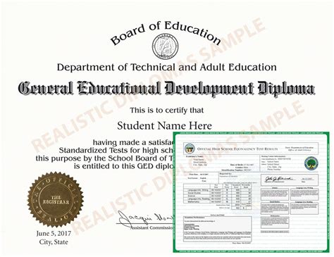 Fake Ged Diploma And Transcripts Score Sheets Realistic Diplomas