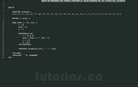 Arreglos Pseudocodigo Alfabeto Binario Tutorias Co